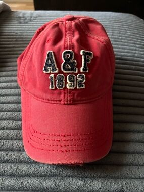 Abercrombie & Fitch Red Baseball Cap